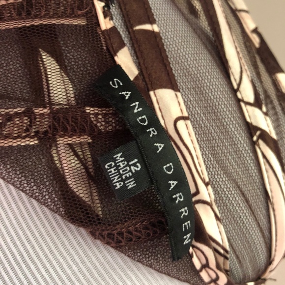 Sandra Darren Sheer (animal print detail ) Dress - Picture 2 of 8